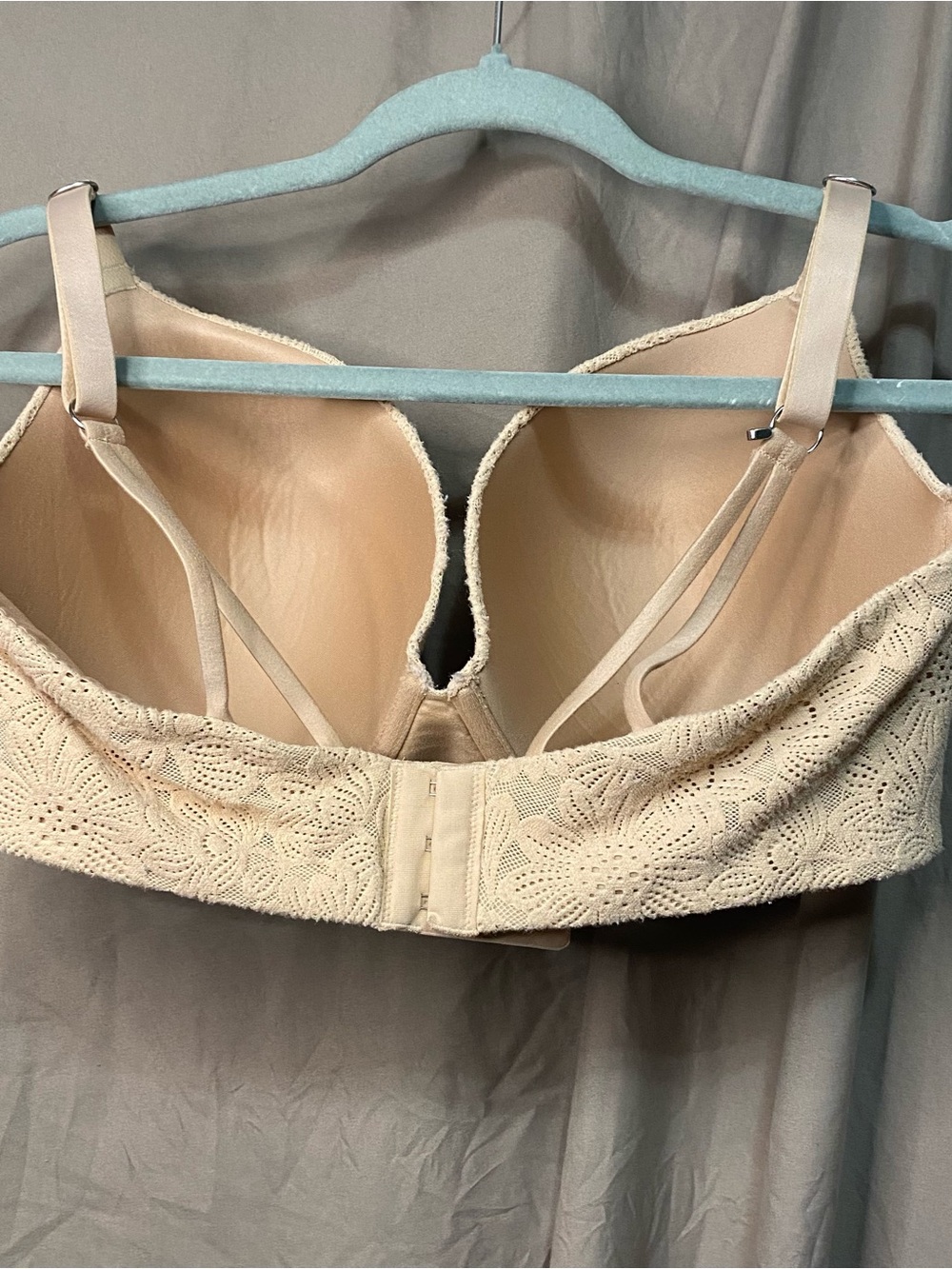 Aerie Sunnie Real Good Lace Demi Bra | 38DDD | Nude Floral Lace - Picture 4 of 8